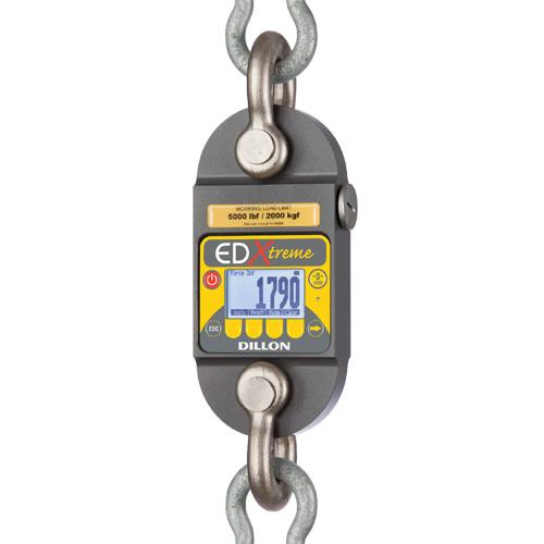 Dillon AWT05-506309 EDXtreme RED Dynamometer with two shackles & backlight & radio-ready 220000 x 5 Dillon AWT05-506309 EDXtreme RED Dynamometer with two shackles & backlight & radio-ready 220000 x 50 lbs