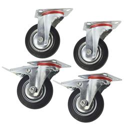 DIGI 73381 4 in (100 mm) castors (4 swivels, 2 with brakes) 