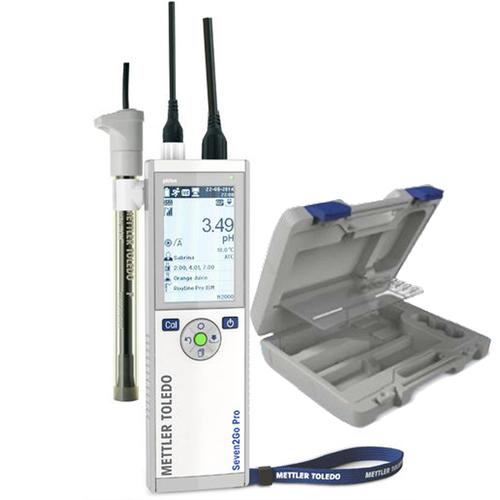 Mettler Toledo® S8-Fluoride Seven2Go Pro pH/mV/Ion/oC Portable Meter with ION Fluoride Sensor and Mettler Toledo® S8-Fluoride Seven2Go Pro pH/mV/Ion/oC Portable Meter with ION Fluoride Sensor and Case