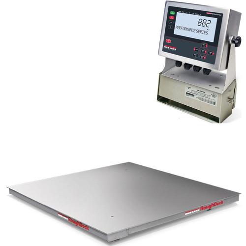 Rice Lake 882IS-18672 Roughdeck SS 5 X 5 ft Stainless Steel FM Approved Legal for Trade Floor Scale Rice Lake 882IS-18672 Roughdeck SS 5 X 5 ft Stainless Steel FM Approved Legal for Trade Floor Scale with Battery Pack 10000 x 2 lb