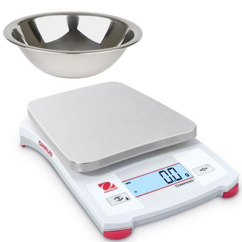 Ohaus CX-5200B Compass CX Kitchen Scale with Stainless Steel Bowl 5200 g x 1 g Ohaus CX-5200B Compass CX Kitchen Scale with Stainless Steel Bowl 5200 g x 1 g