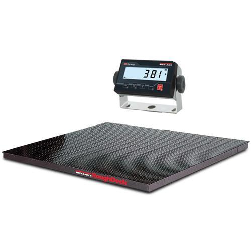 Rice Lake 219283 Roughdeck Floor Scale 4 x 4 Legal for Trade with 381 NiMH  Indicator - 5000 x 1 lb