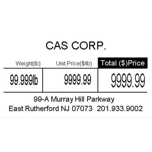 CAS LST-8000B-002 Case of 12 Rolls of  Labels for CAS DT2X-01 Printer