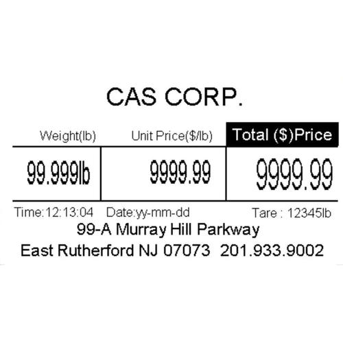 CAS LST-8000B-004 Case of 12 Rolls of  Labels for CAS DT2X-01 Printer