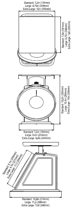 Yamato M-24 Top Loading Dial Portion Control Scale 8 inch Dial Dims