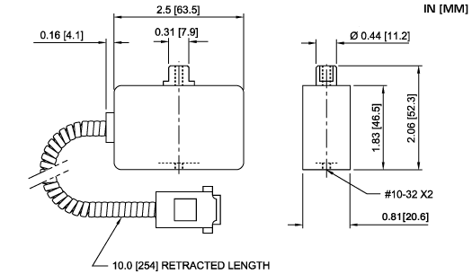 Mark-10 SSM Inline Compression and Tension Testing Sensor