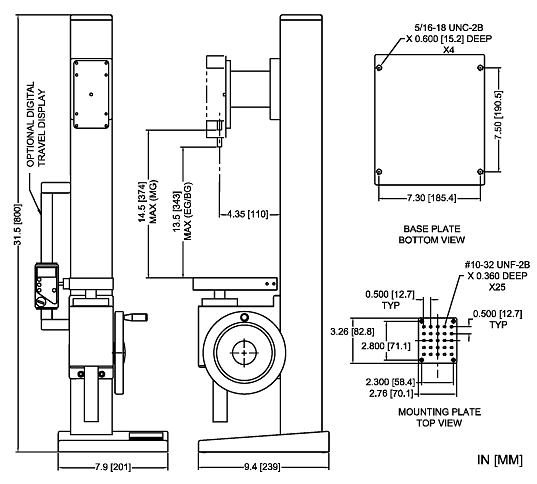 Mark-10 TSF & TSFH Manual Test Stands